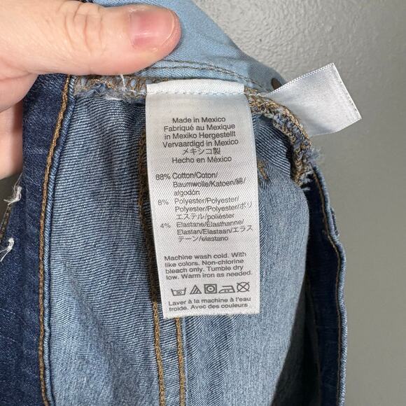 Madewell Women's Button Fly 9" High Rise Skinny Jeans - Size 28 - Distressed Hem - Picture 6 of 8